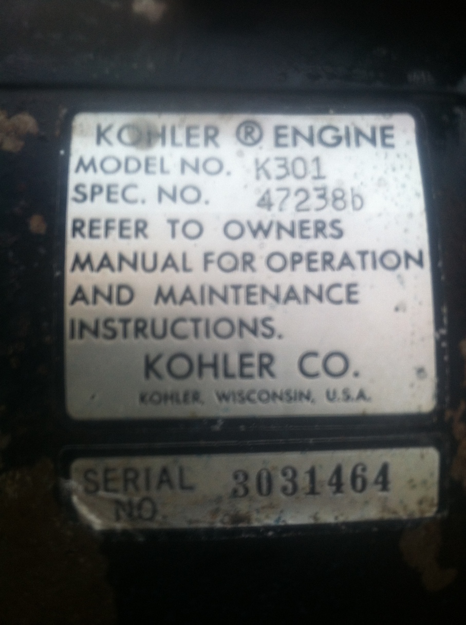 Ford 120 Kohler Engine 